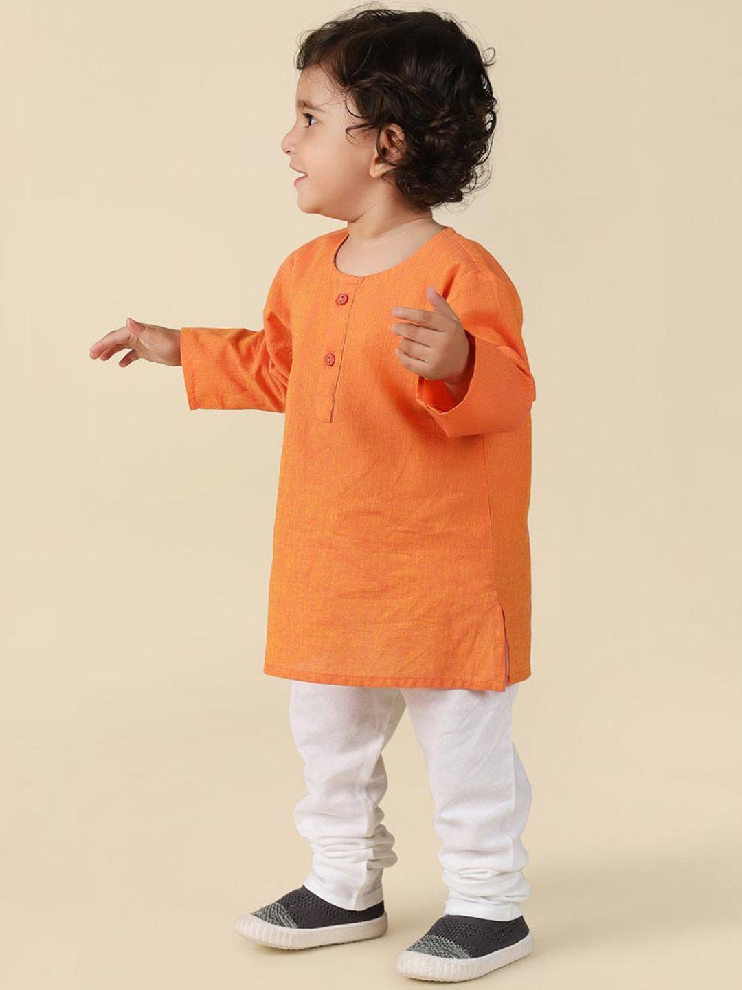 fabindia infant boys straight-fit cotton churidar