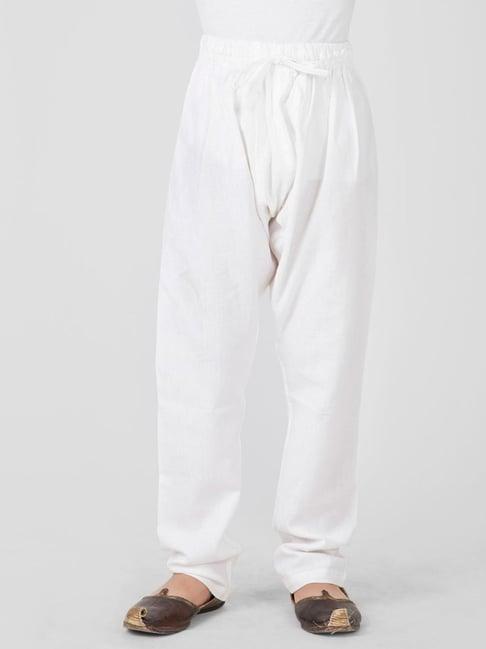 fabindia kids white cotton pyjama