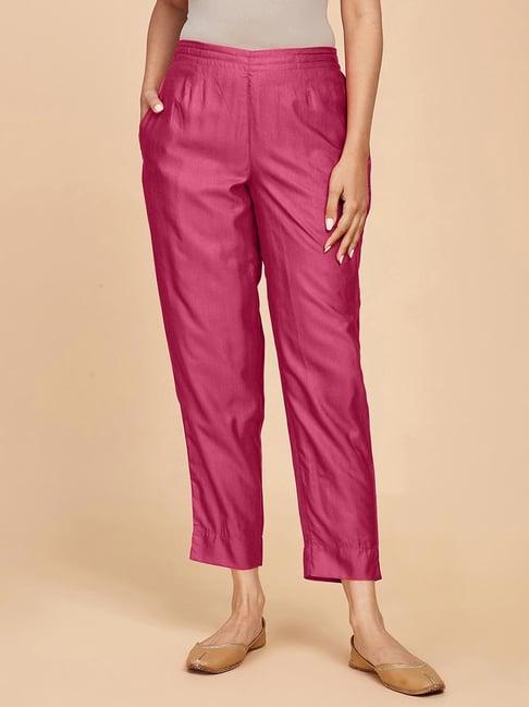 fabindia magenta pants