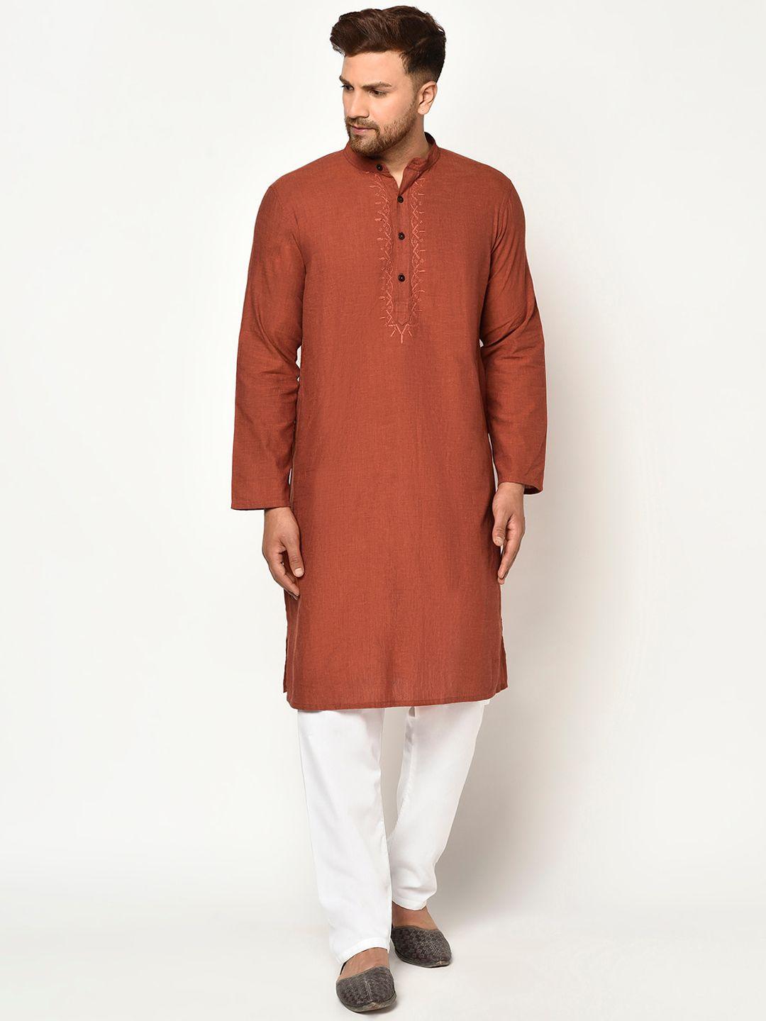 fabindia men brown kurta