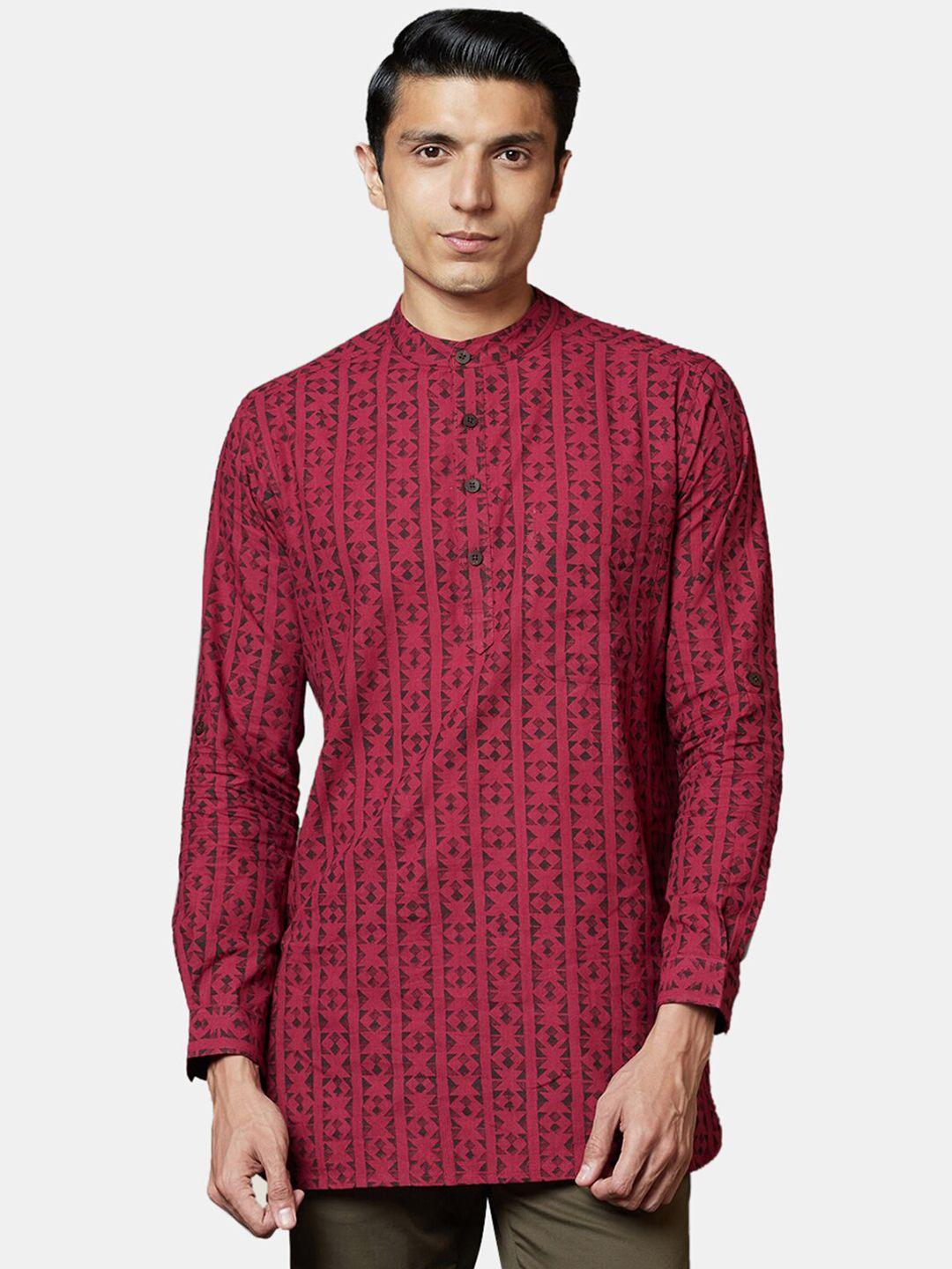 fabindia men geometric printed cotton kurta