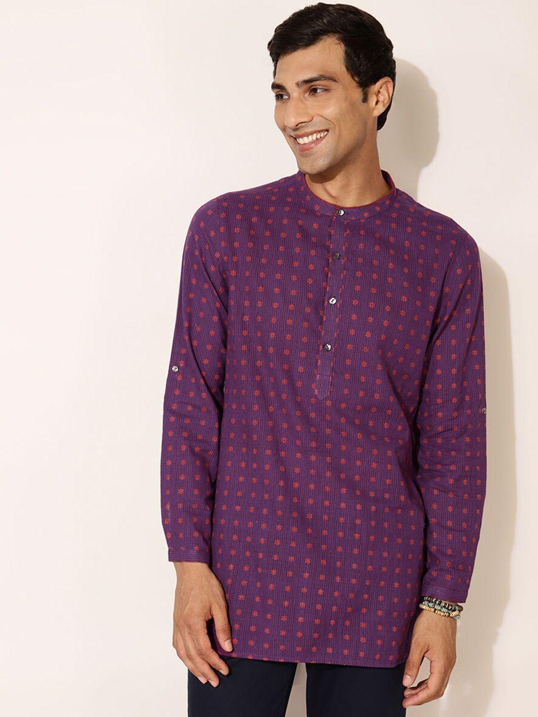 fabindia men geometric printed pure cotton kurta kurta