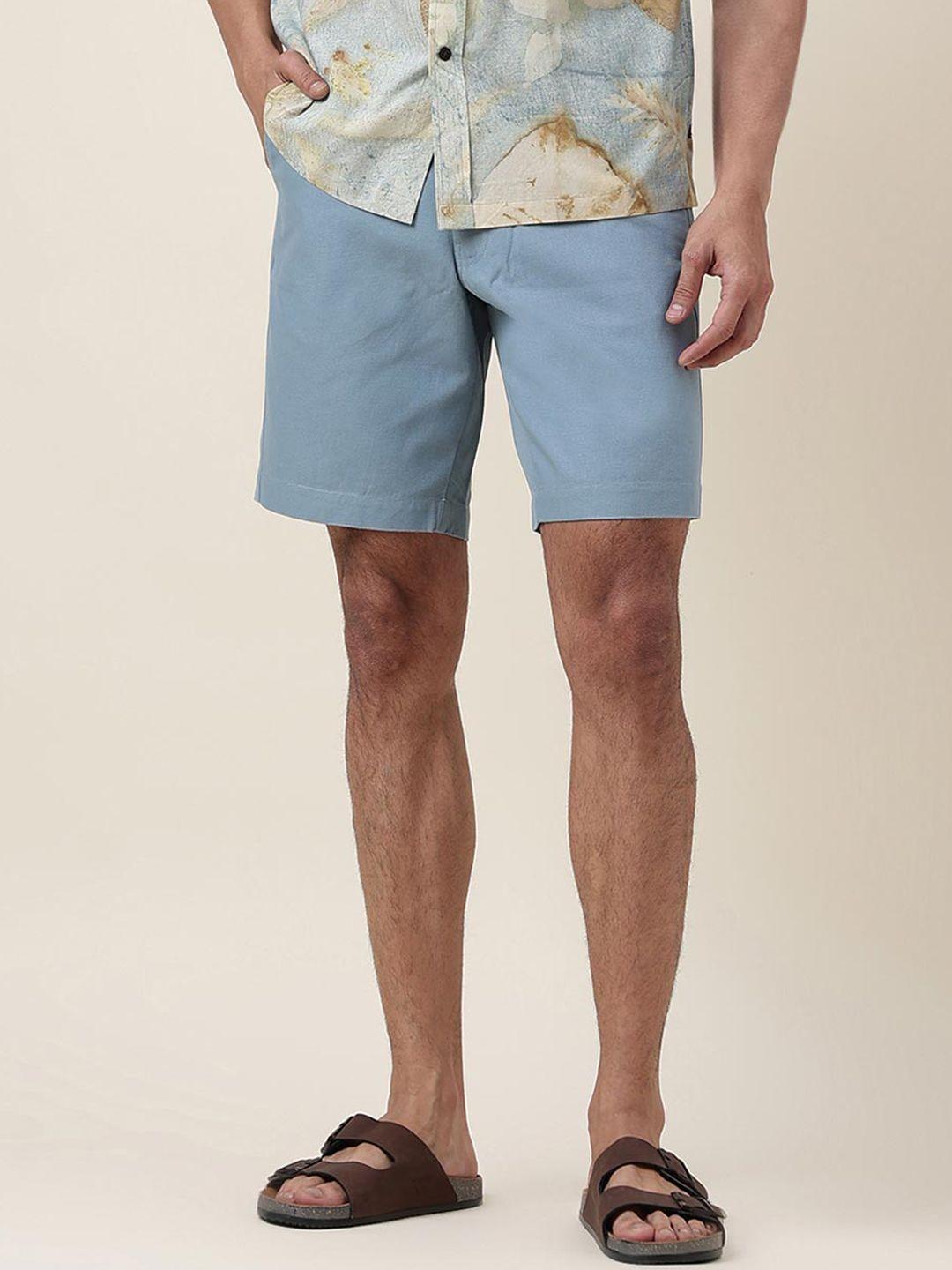 fabindia men mid-rise cotton chino shorts