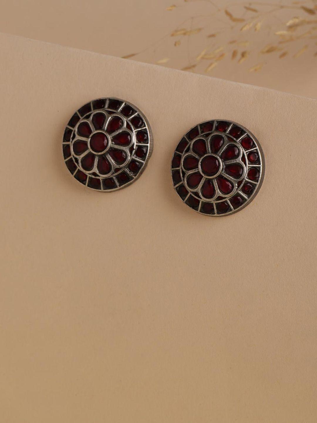 fabindia metal circular studs earrings