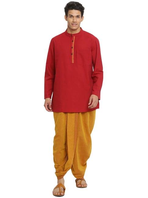 fabindia multicolor comfort fit kurta with dhoti pants