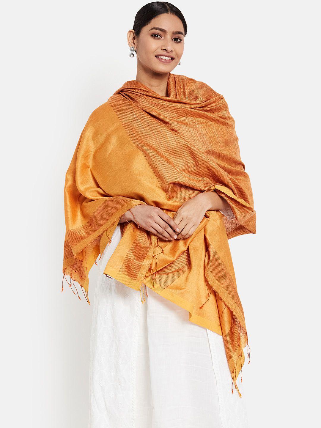 fabindia mustard pure silk dupatta