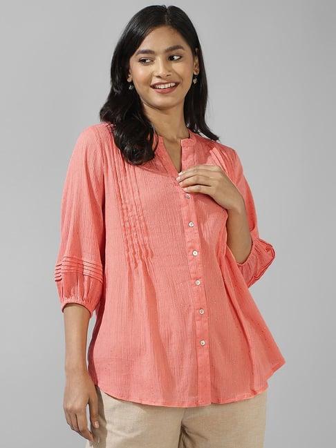 fabindia pink cotton printed tunic