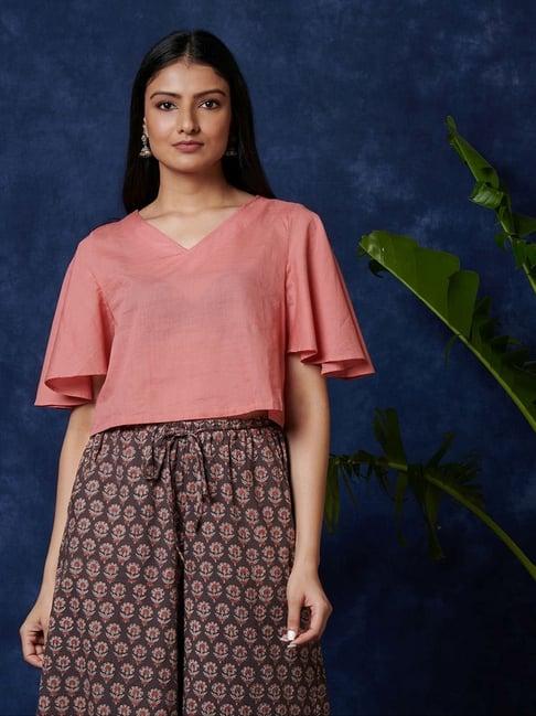 fabindia pink cotton top