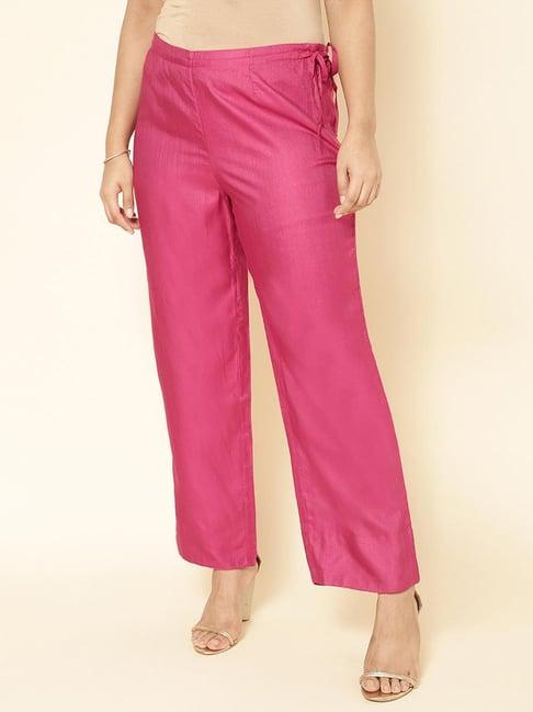 fabindia pink regular fit pants