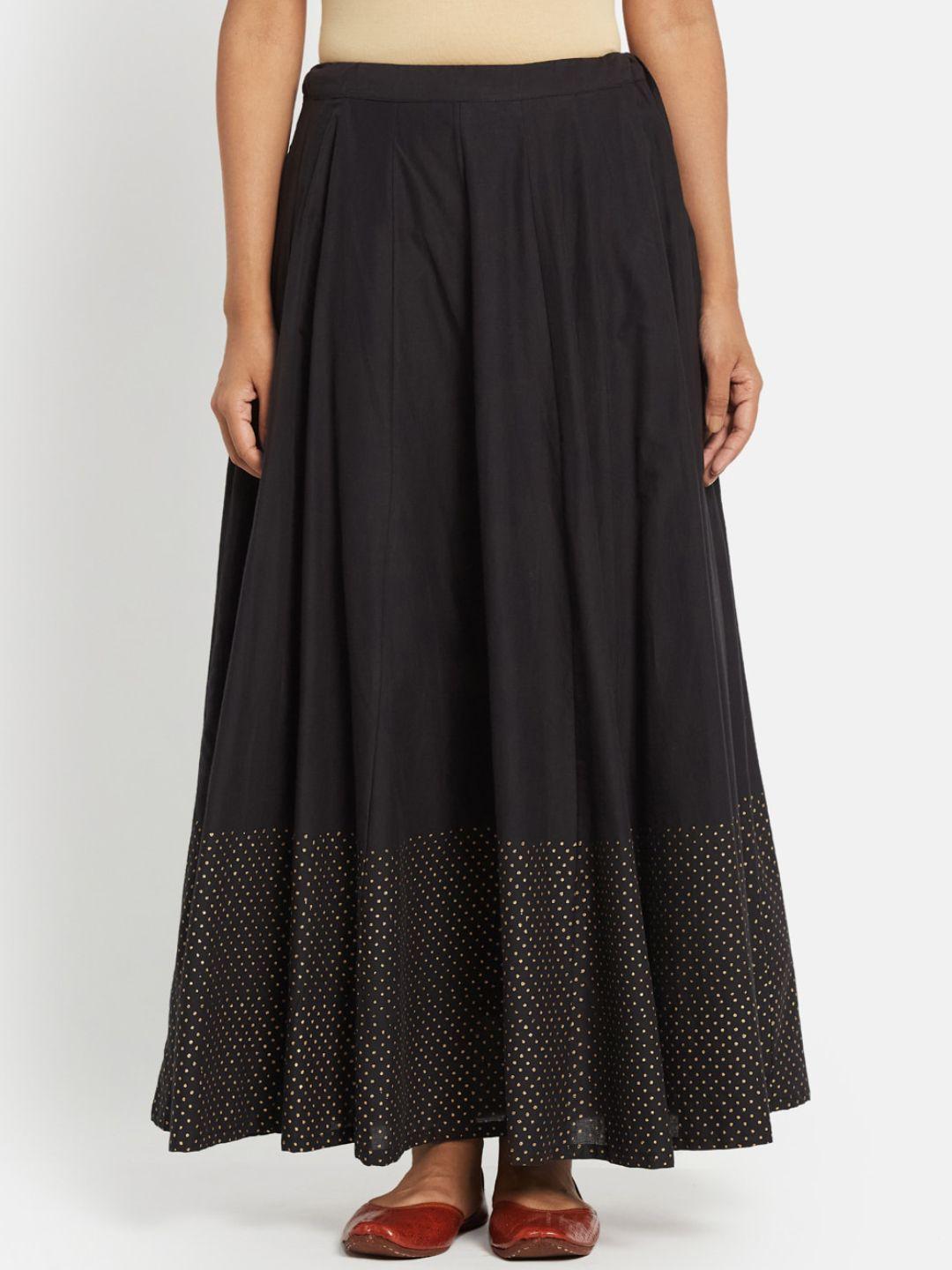 fabindia printed cotton maxi length skirt