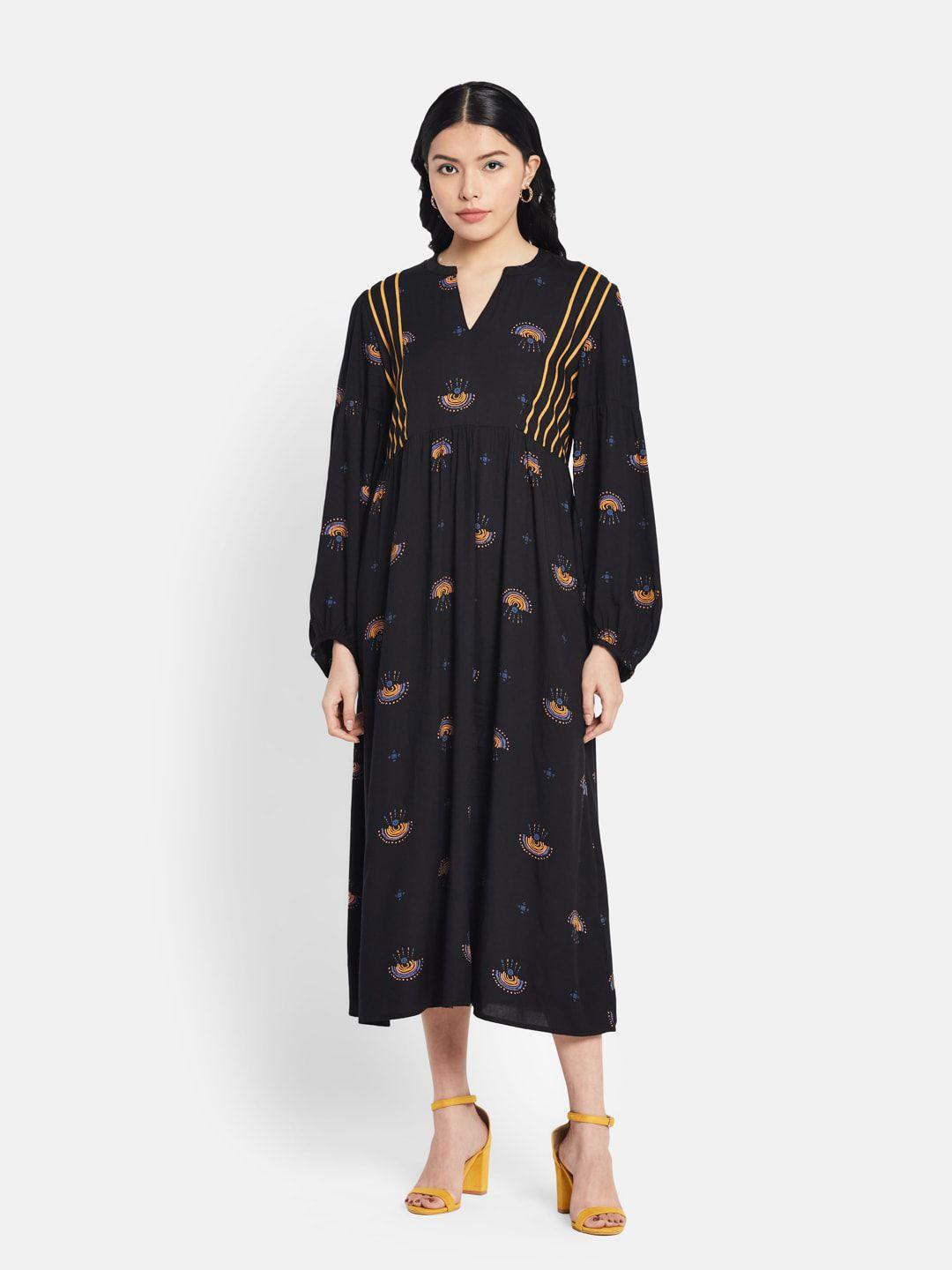 fabindia printed midi dress