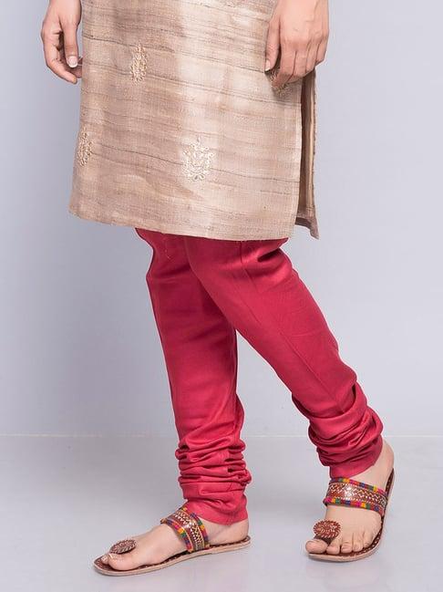 fabindia red regular fit churidar