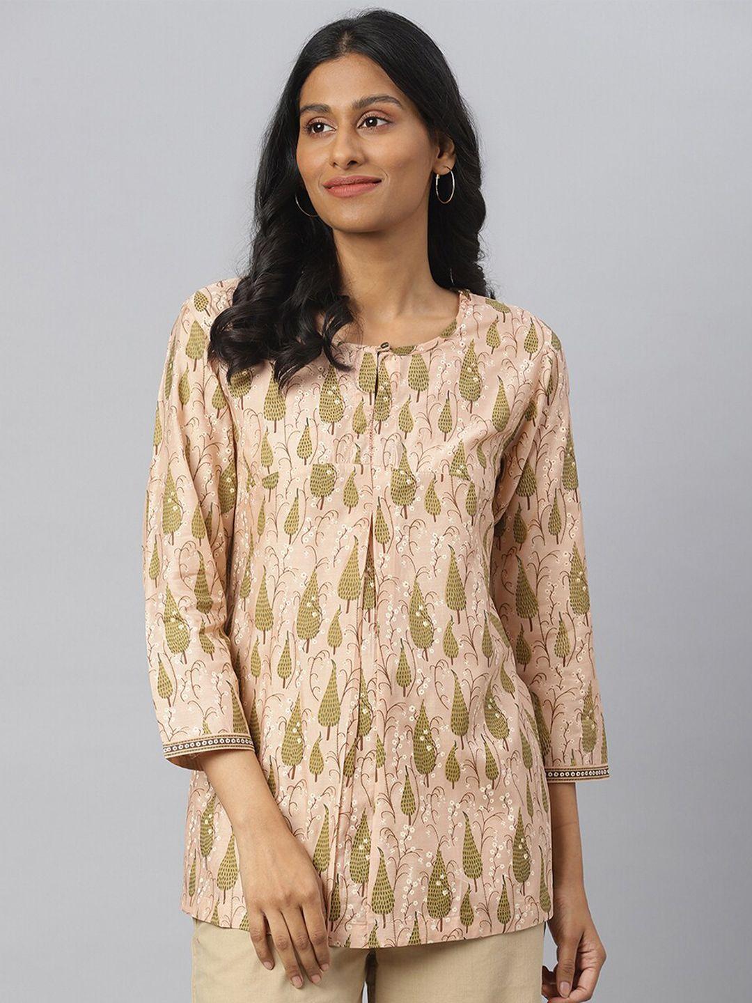 fabindia round neck print top