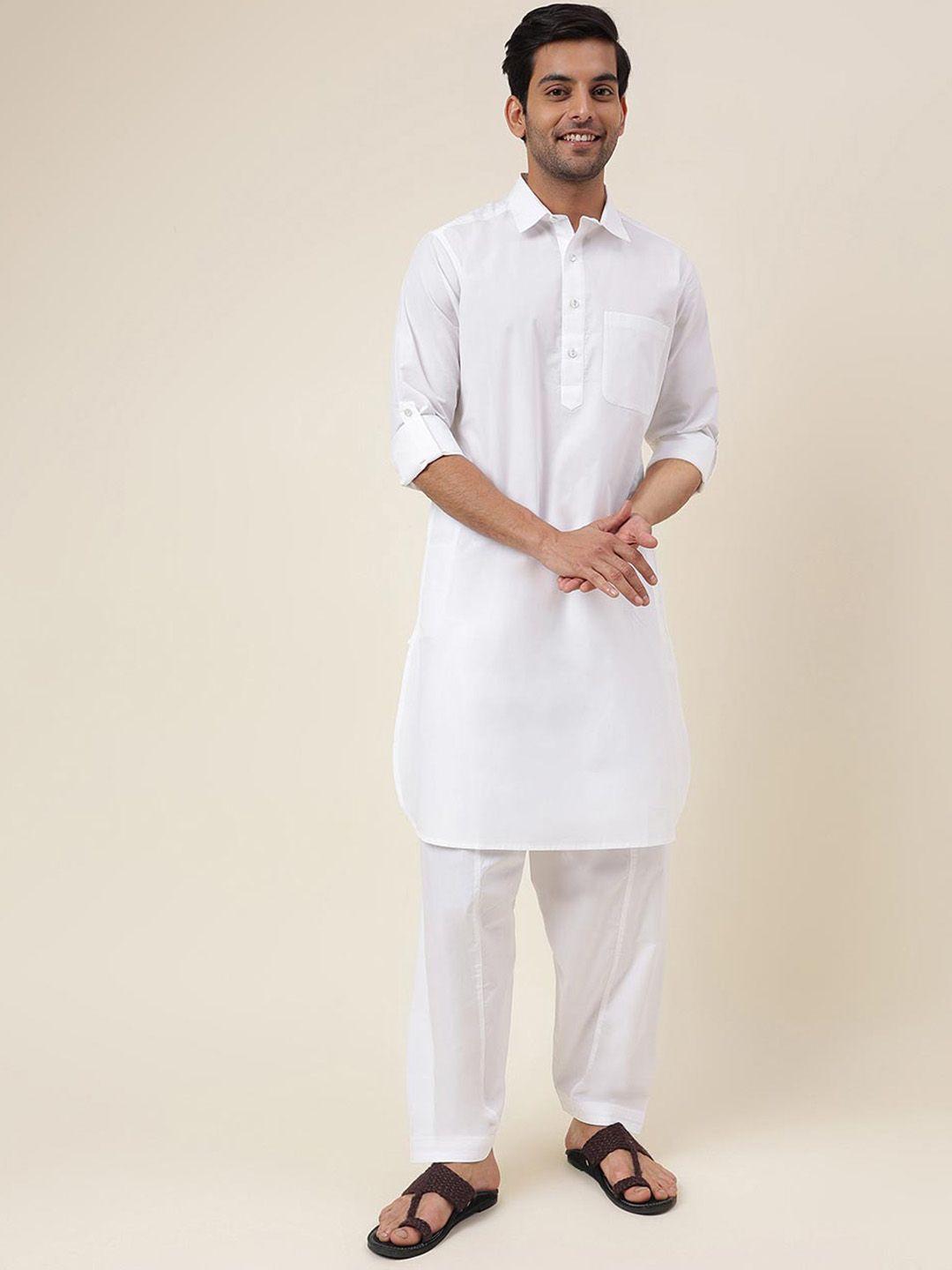 fabindia shirt collar pathani pure cotton kurta with salwar