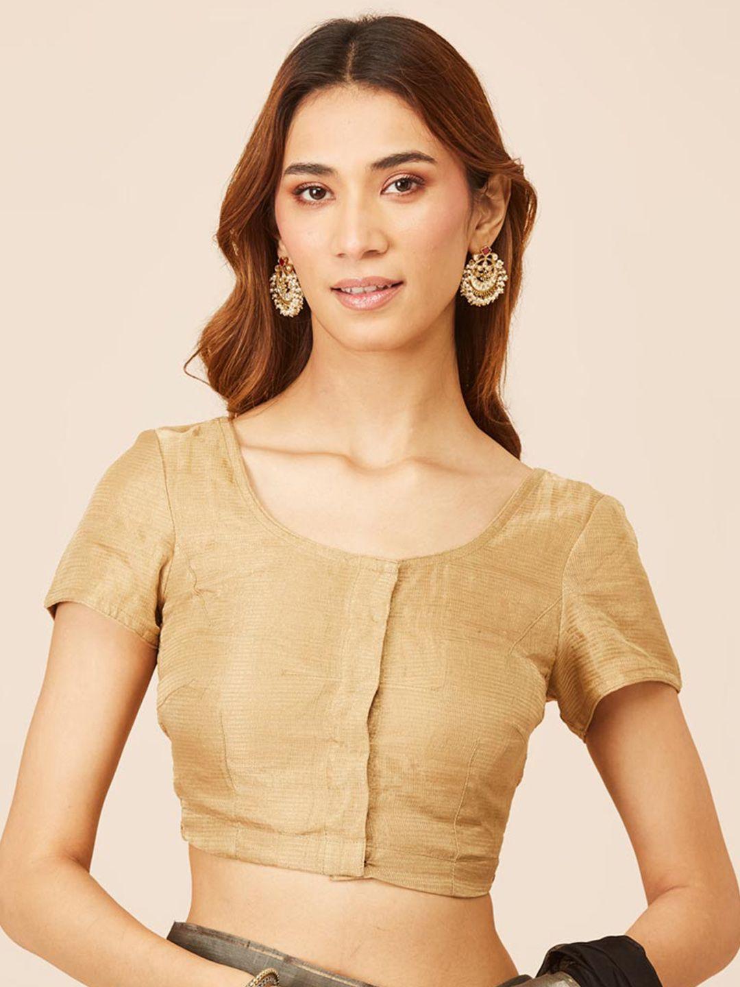 fabindia short sleeves saree blouse