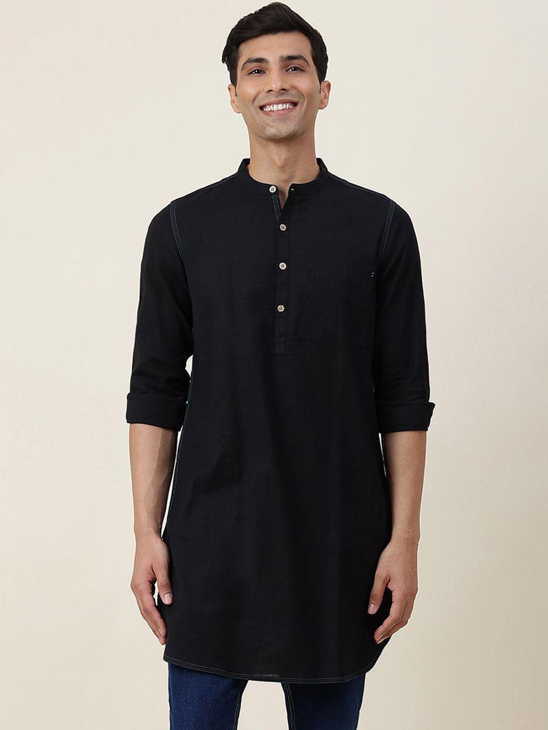 fabindia slim fit mandarin collar kurta