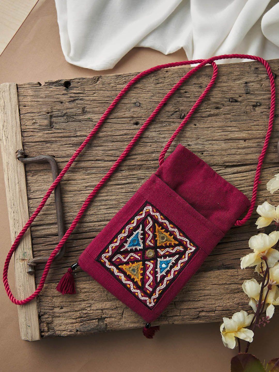 fabindia structured sling bag