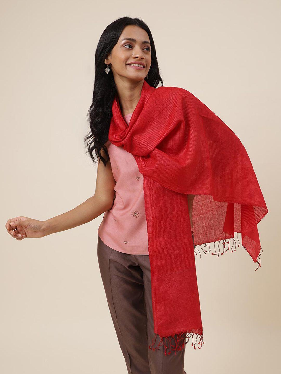 fabindia tasselled silk stole