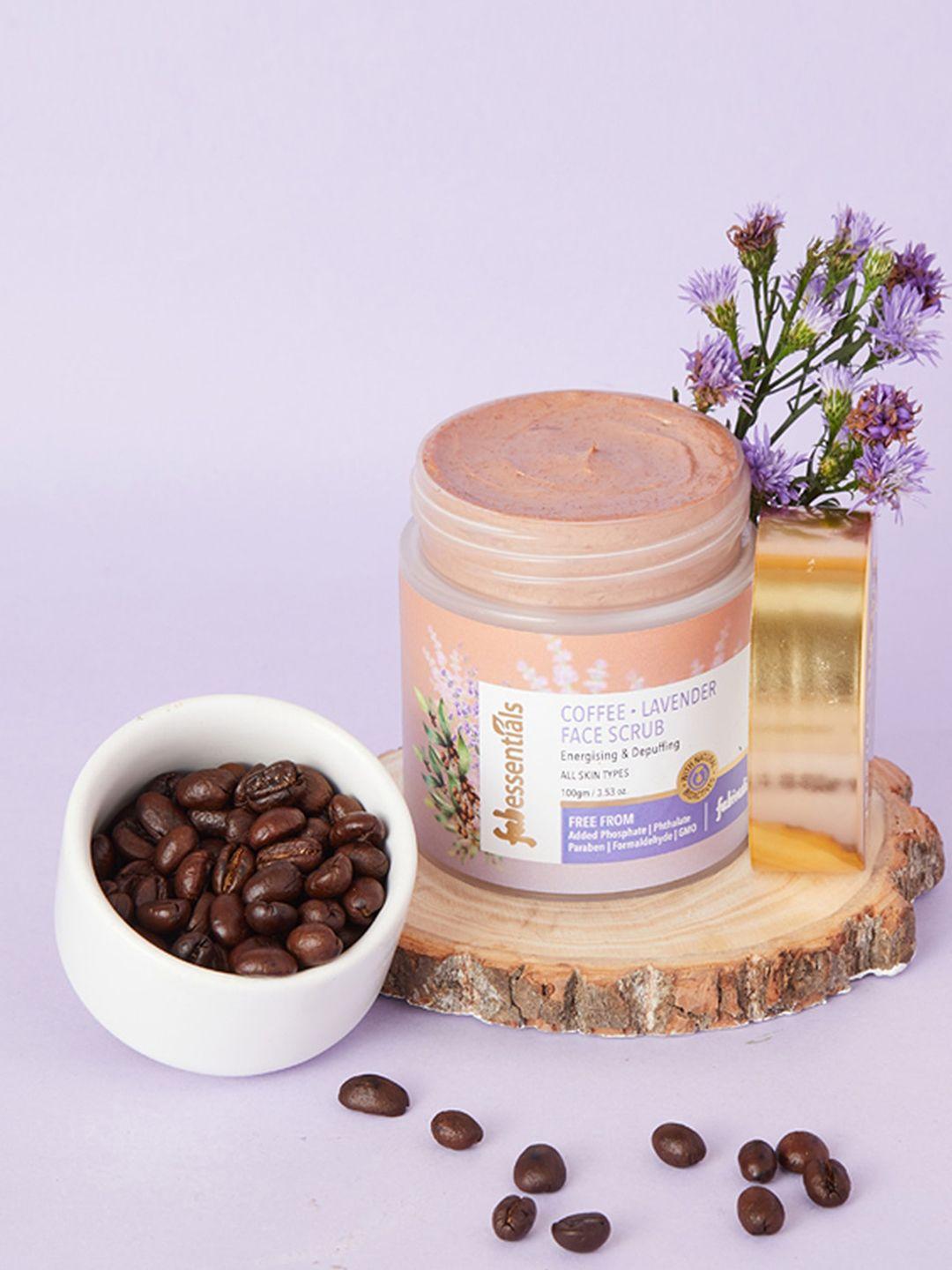 fabindia unisex pink coffee and lavender energizing face scrub -100ml