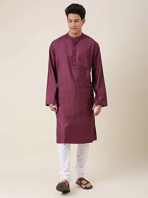 fabindia wine regular fit kurta