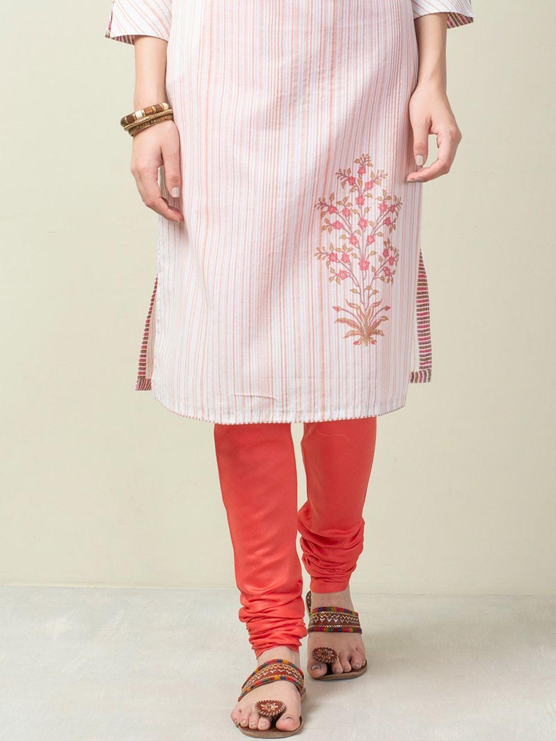 fabindia women coral slim-fit churidar