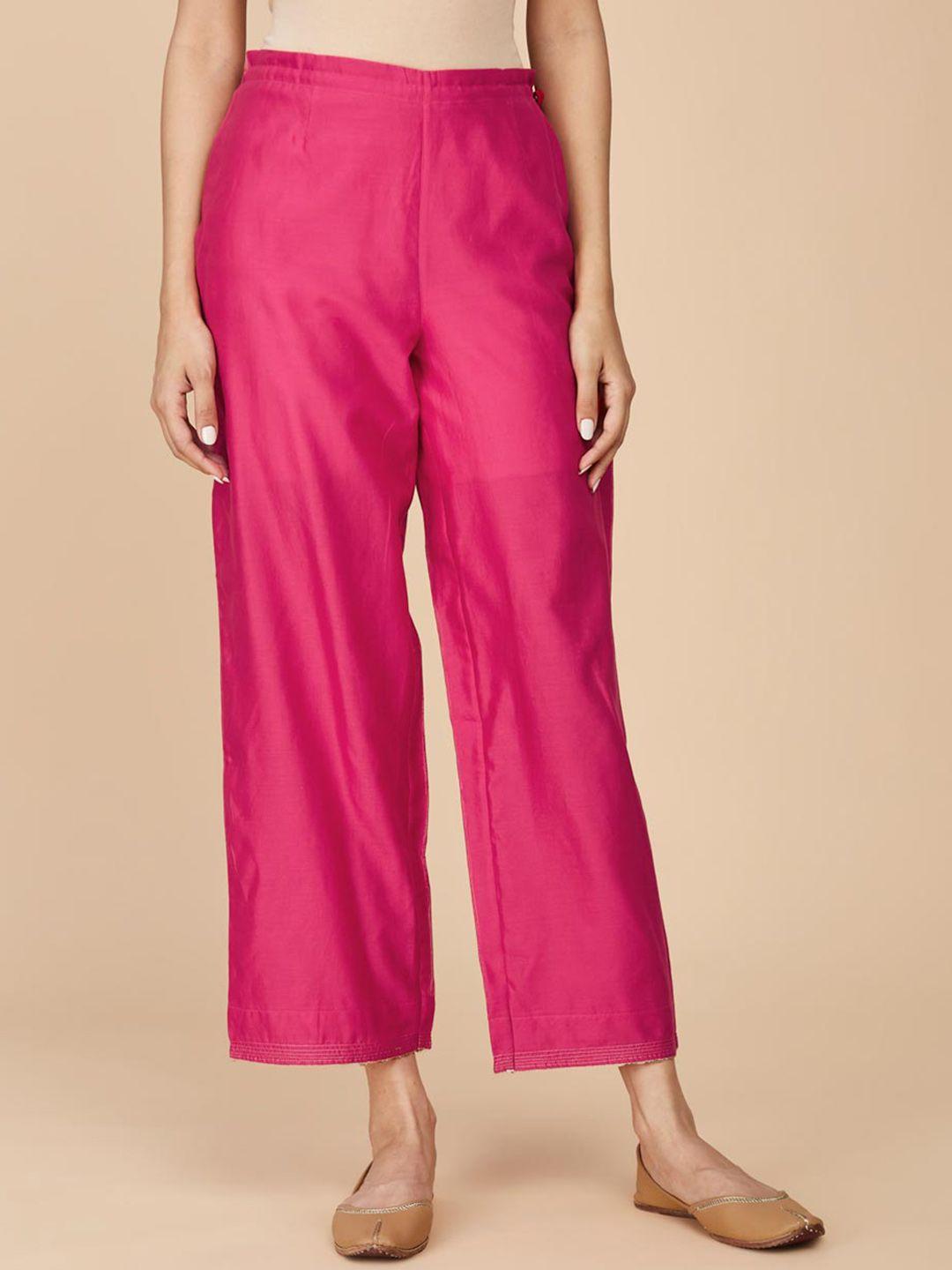 fabindia women cotton silk trousers