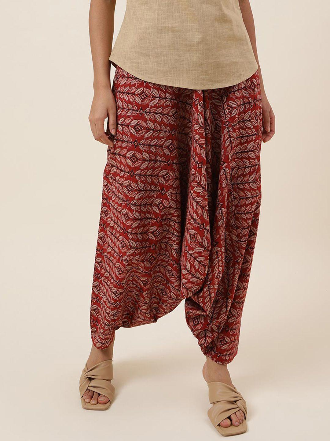 fabindia women ethnic motifs printed harem trousers