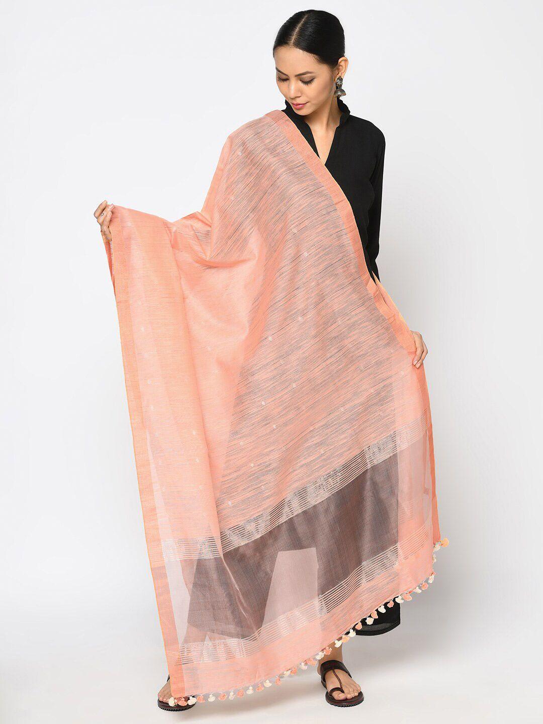 fabindia woven design cotton silk dupatta