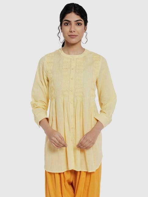 fabindia yellow cotton tunic