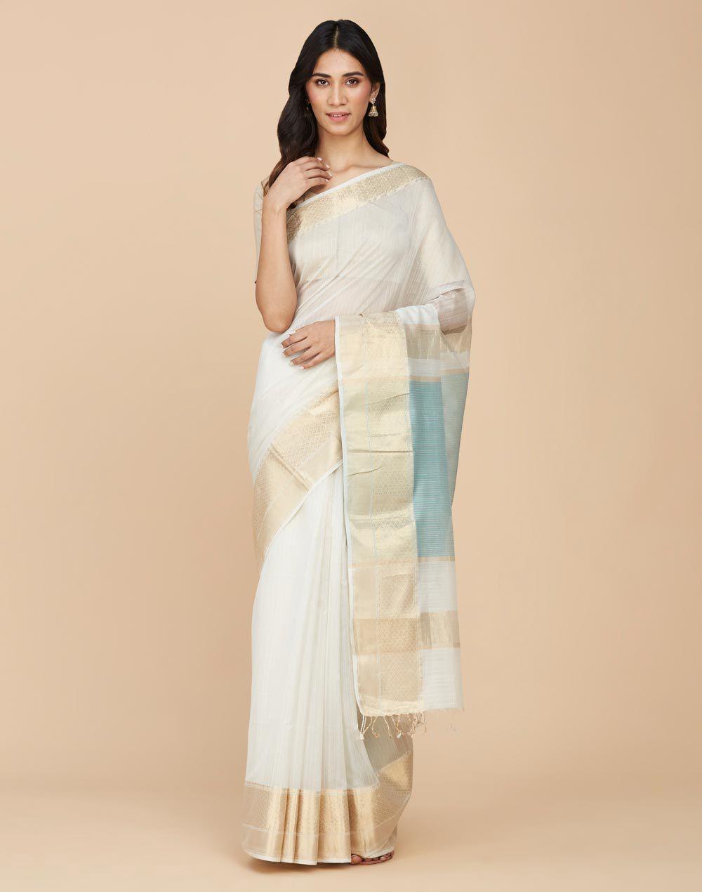 fabindia zari silk cotton maheshwari saree