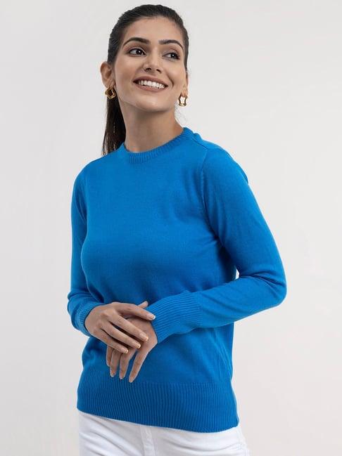 fablestreet blue regular fit pullover
