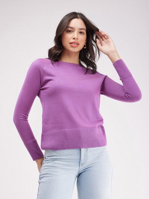fablestreet lavender relaxed fit sweater