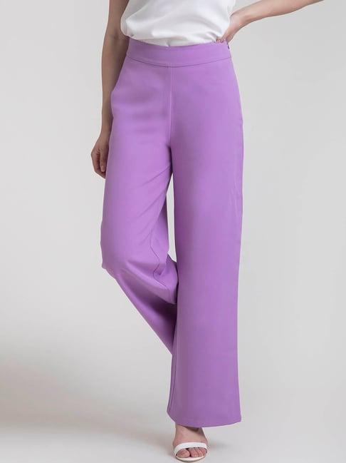 fablestreet lilac regular fit pants