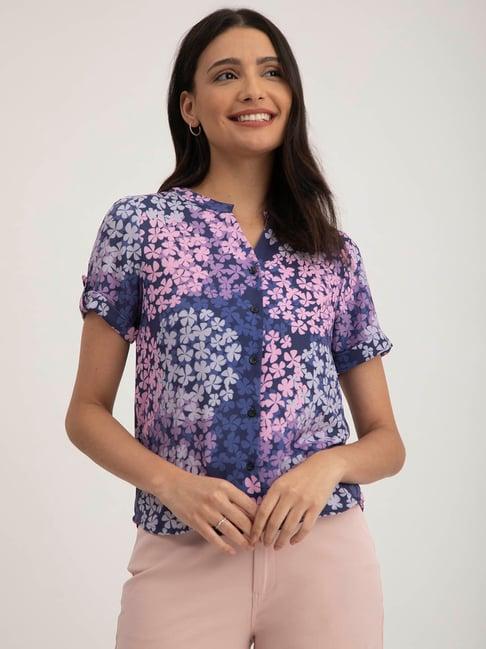 fablestreet multicolor floral print shirt
