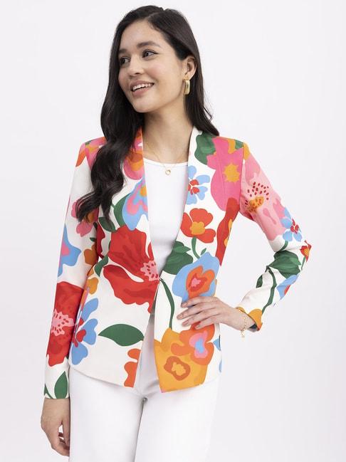 fablestreet multicolored floral print blazer
