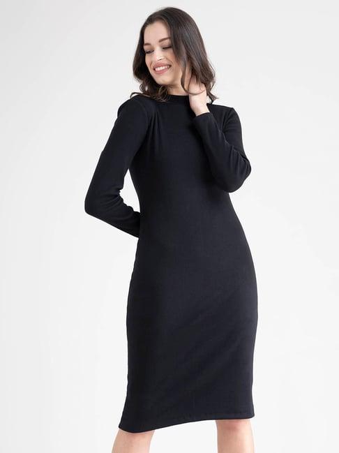 fablestreet black above knee shift dress