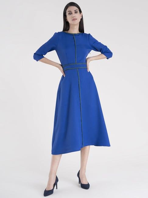 fablestreet blue a-line dress
