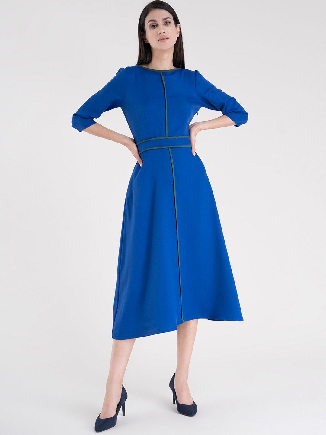 fablestreet blue midi dress