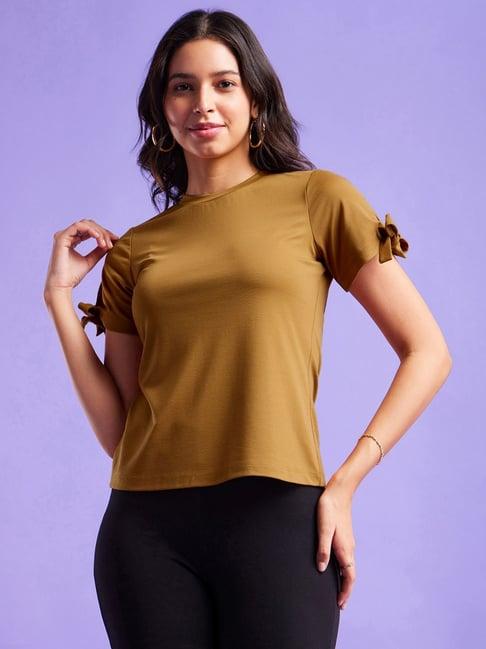 fablestreet brown regular fit top