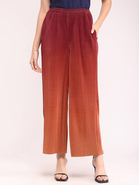 fablestreet brown relaxed fit mid rise trousers