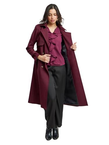 fablestreet double breasted overcoat - maroon (fsjk157mron-xxl)