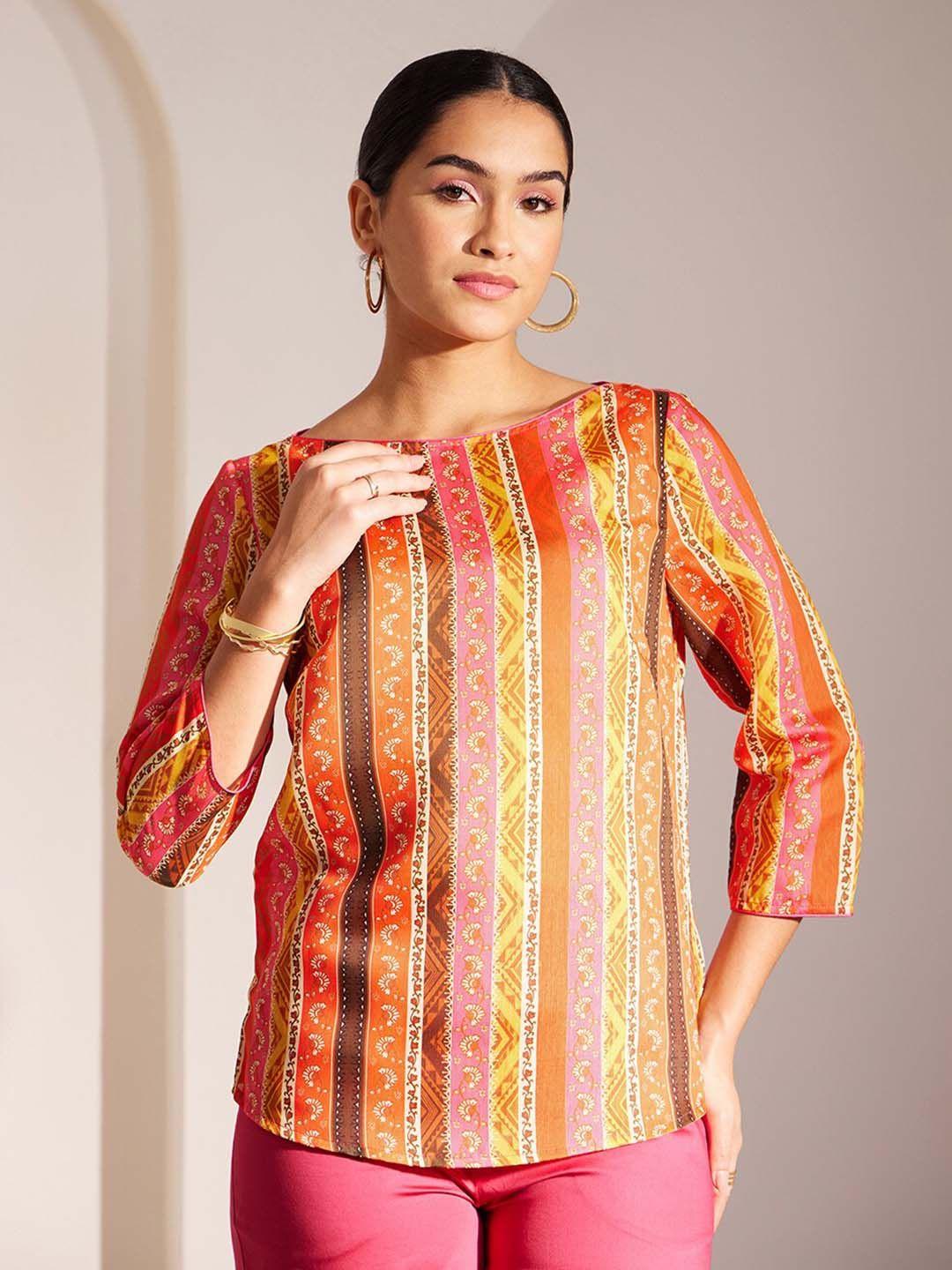 fablestreet ethnic motifs printed top