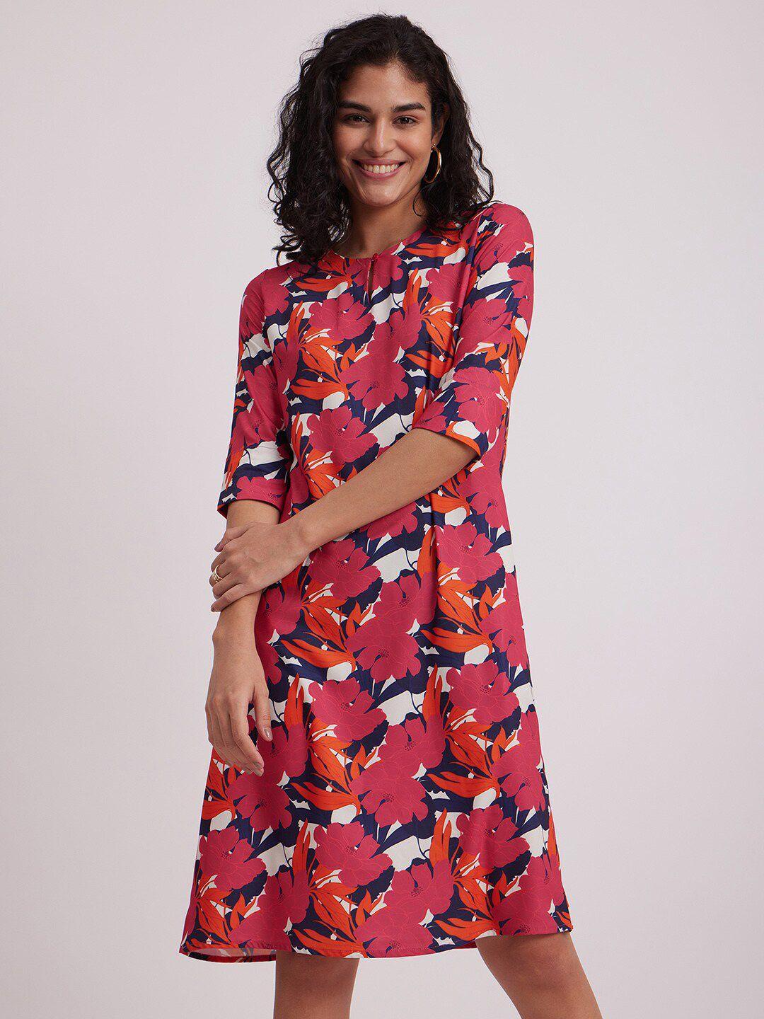 fablestreet floral print formal a-line dress