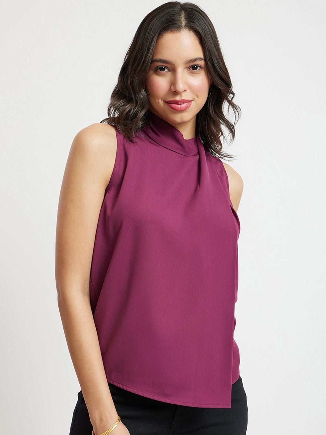 fablestreet high neck sleeveless regular top