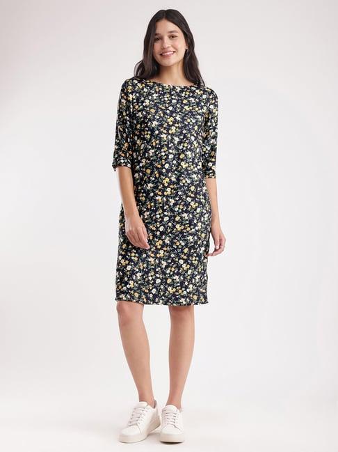 fablestreet multicolor floral print shirt dress