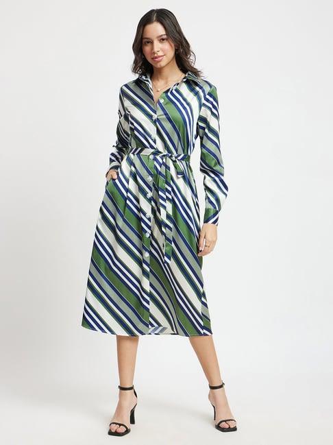 fablestreet multicolor printed shirt dress