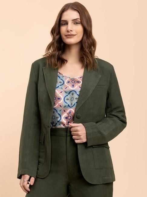 fablestreet olive blazer