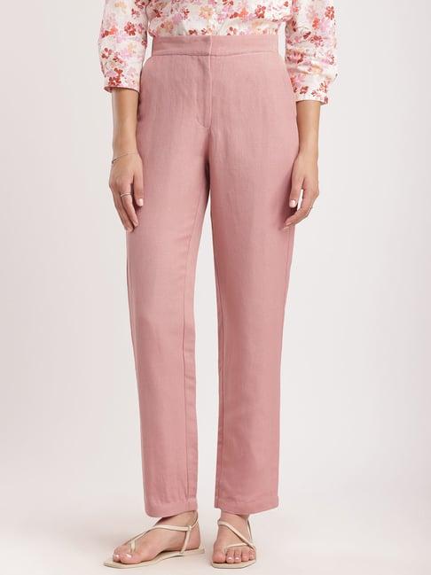 fablestreet pink cotton trousers