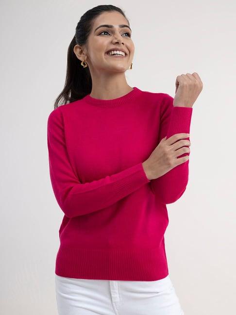 fablestreet pink regular fit pullover