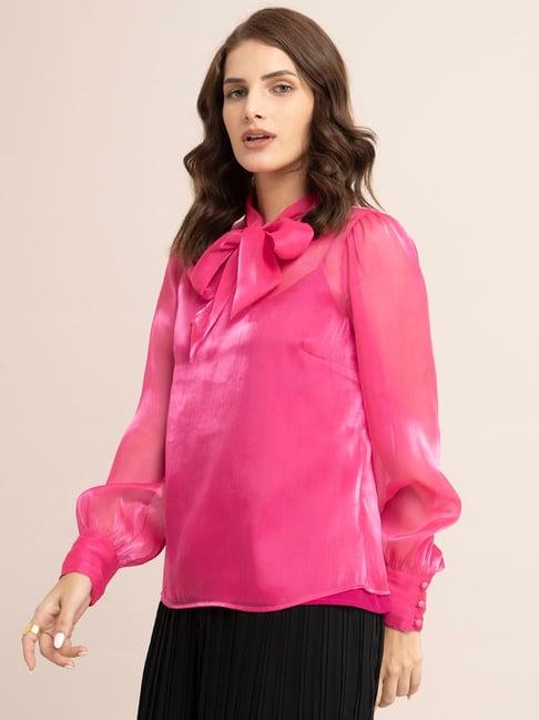 fablestreet pink regular fit top